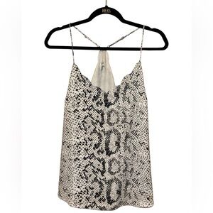 J Crew Snakeskin scalloped cami top